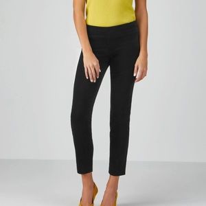 Pure Collection Black Velvet Cropped Trouser Pants Size 8/10